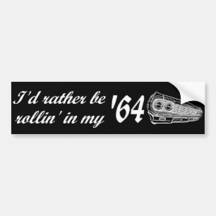 Autocollant De Voiture Rollin dans mon 'adhésif pour pare-chocs 64