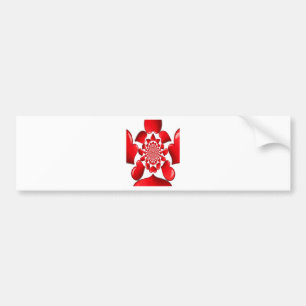 Autocollant De Voiture Romantique Red Hearts Art Motif Imprimer