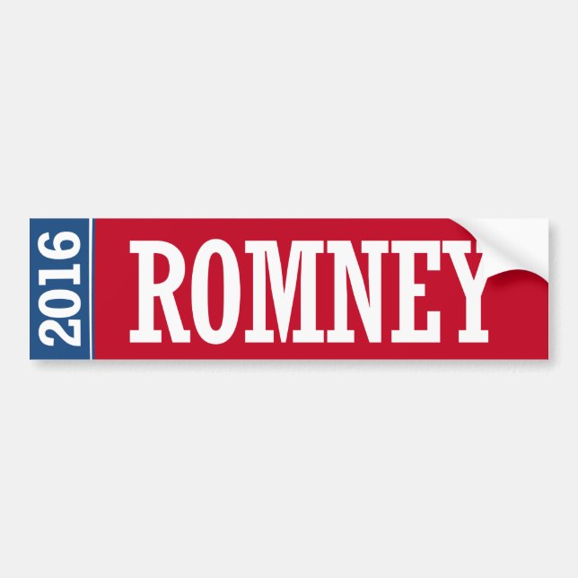 AUTOCOLLANT DE VOITURE ROMNEY 2016 (Devant)