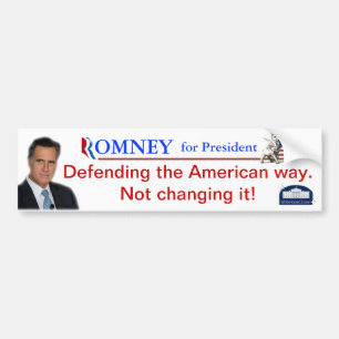 Autocollant De Voiture Romney : Défense de la manière américaine