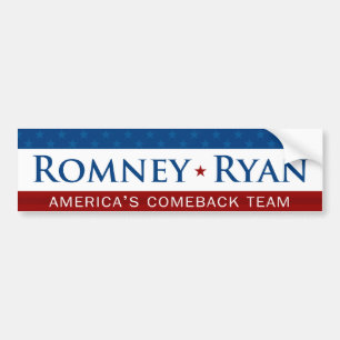 Autocollant De Voiture Romney et adhésif pour pare-chocs d'équipe de