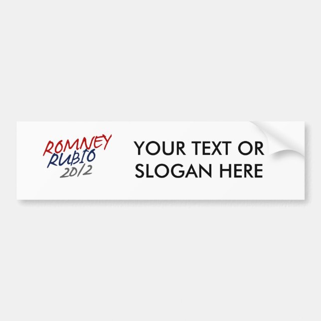 Autocollant De Voiture ROMNEY RUBIO VP SCRIPT.png (Devant)