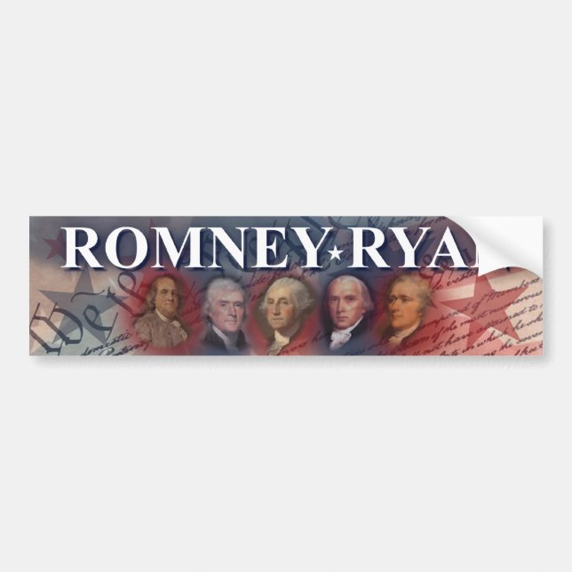 Autocollant De Voiture Romney - Ryan - ancêtres (Devant)