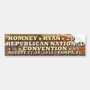 Autocollant De Voiture Romney - Ryan - convention nationale républicaine