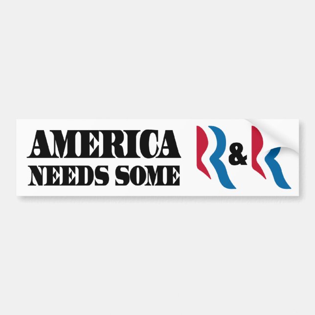 Autocollant De Voiture Romney - Ryan - R&R (Devant)