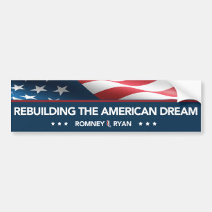 Autocollant De Voiture Romney Ryan reconstruisant le pare-chocs de rêve