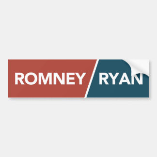 Autocollant De Voiture Romney Ryan rouge, adhésif pour pare-chocs blanc