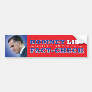 Autocollant De Voiture Romney se trouve Fait-Contrôle Bumpersticker