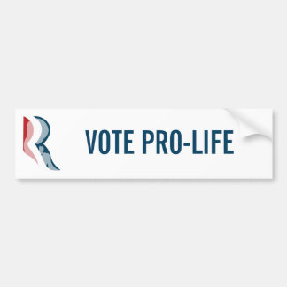 Autocollant De Voiture Romney : Vote contre l'avortement et l'euthanasie
