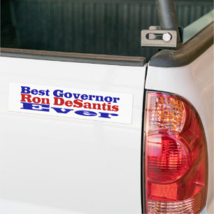 Autocollant De Voiture Ron DeSantis meilleur gouverneur jamais rouge text