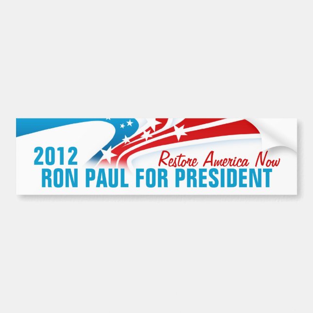 Autocollant De Voiture Ron Paul (Devant)