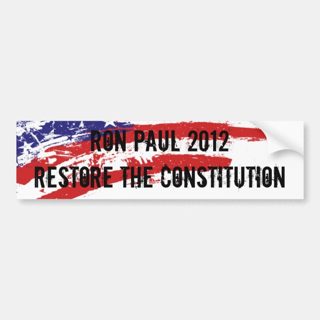 Autocollant De Voiture Ron Paul (Devant)