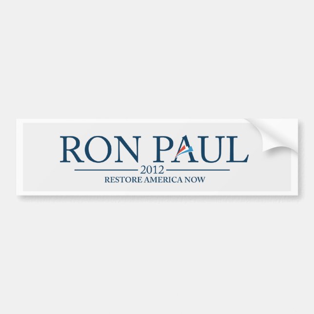 Autocollant De Voiture Ron Paul 2012 (Devant)