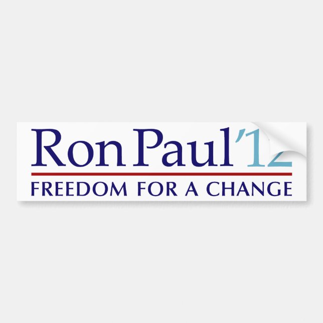 Autocollant De Voiture Ron Paul 2012 (Devant)