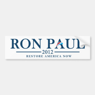 Autocollant De Voiture Ron Paul 2012 - Restauration Amérique maintenant