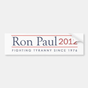 Autocollant De Voiture Ron Paul 2012 tyrannies de combat depuis 1976
