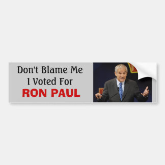 Autocollant De Voiture Ron Paul à une discussion, ne blâment pas… -
