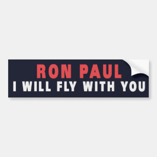 AUTOCOLLANT DE VOITURE RON PAUL AVEC VOUS