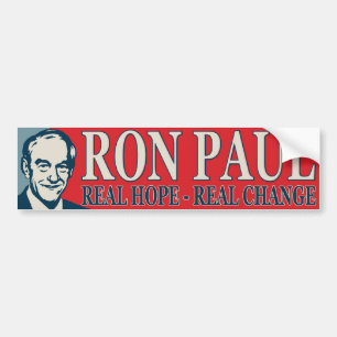 Autocollant De Voiture Ron Paul : Vrai espoir - vrai changement