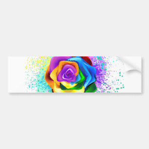 Autocollant De Voiture Rose arc-en-ciel coloré