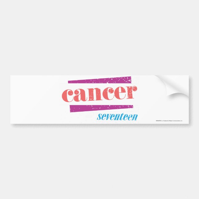Autocollant De Voiture Rose de Cancer (Devant)