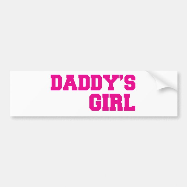 Autocollant De Voiture rose de fille de daddys (Devant)