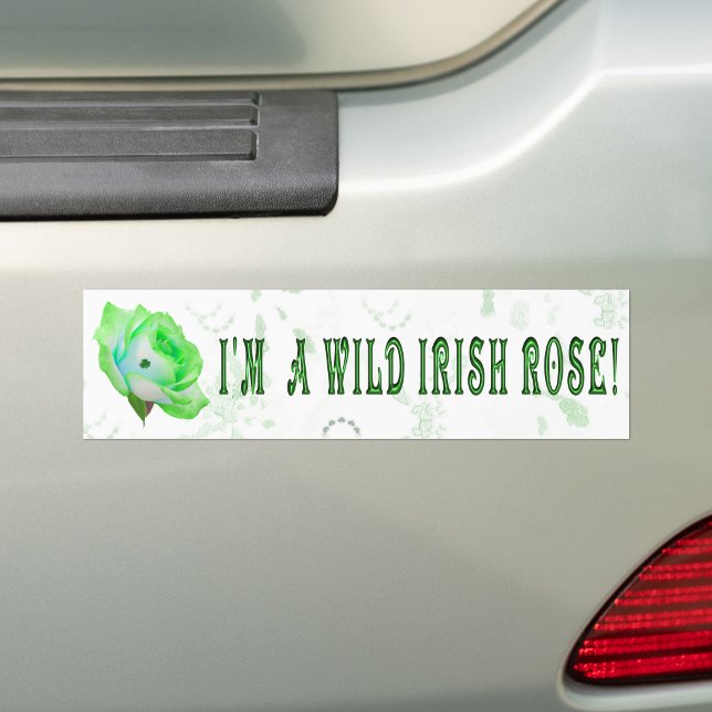 Autocollant De Voiture Rose Irlandaise Sauvage (Créateur téléchargé)