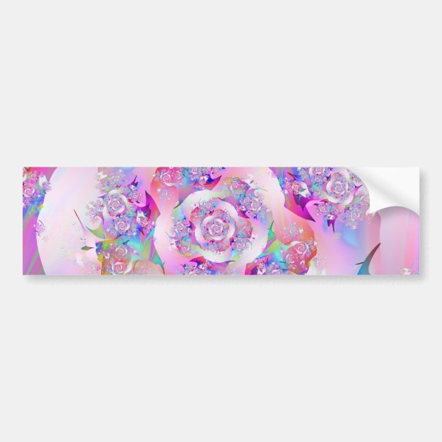 Autocollant De Voiture Rose vectoriel rose Fille mignonne (Devant)