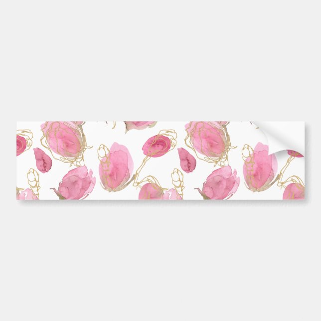 Autocollant De Voiture Roses roses (Devant)