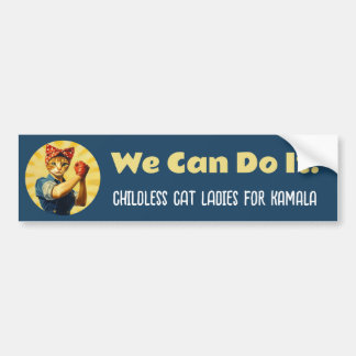 Autocollant De Voiture Rosie Les Dames De Chat Riveter Pour Kamala Harris