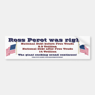 Autocollant De Voiture Ross Perot avait raison