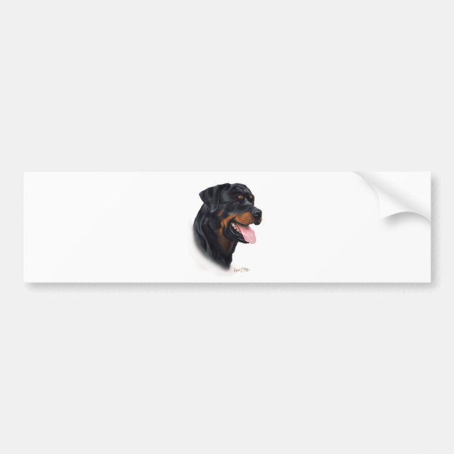 Autocollant De Voiture Rottweiler (Devant)