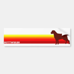 Autocollant De Voiture Rottweiler avec l'adhésif pour pare-chocs de