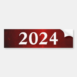 AUTOCOLLANT DE VOITURE ROUGE 2024