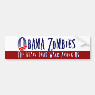 Autocollant De Voiture Rouge d'adhésif pour pare-chocs de zombi d'Obama