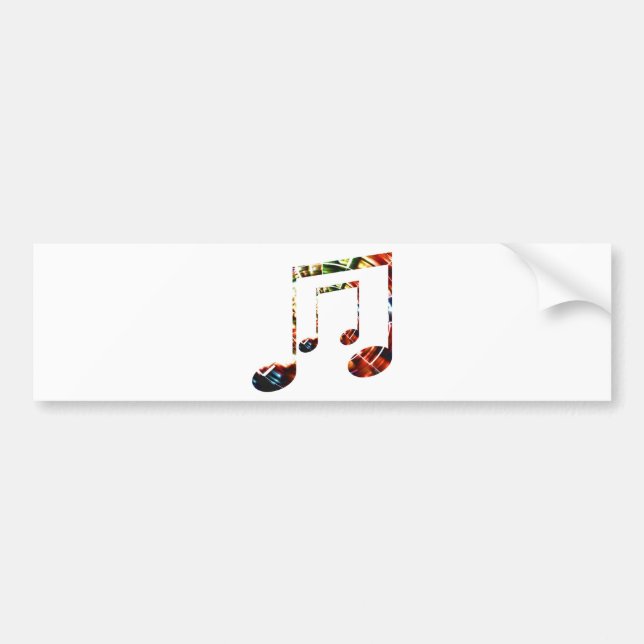 Autocollant De Voiture Rouge d'étincelle de musique (Devant)