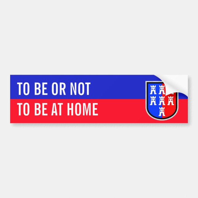 Autocollant De Voiture Rouge et bleu et blanc (Devant)