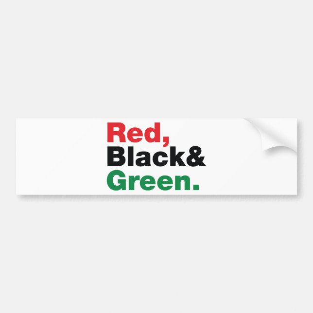 Autocollant De Voiture Rouge, Noir et Vert. (Devant)