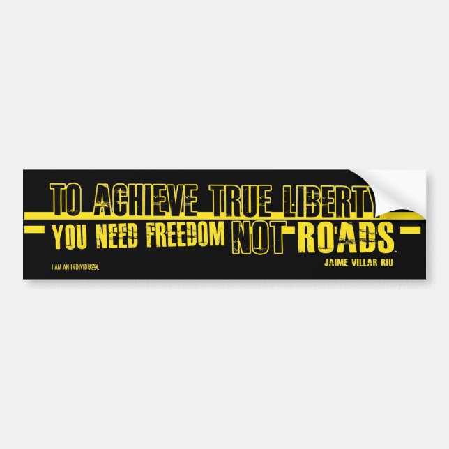 AUTOCOLLANT DE VOITURE ROUTES DE LIBERTÉ PAS (Devant)