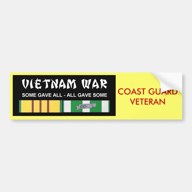 AUTOCOLLANT DE VOITURE RUBANS DE SERVICE DU VIETNAM - VÉTÉRINAIRE DE LA (Devant)