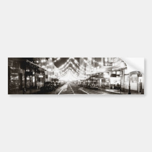 Autocollant De Voiture Rue Fort d'Honolulu en 1942 à la nuit