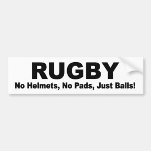 Autocollant De Voiture RUGBY aucunes protections, aucuns casques, juste