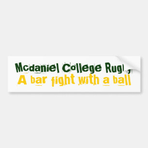 Autocollant De Voiture Rugby d'université de Mcdaniel, combat de barre