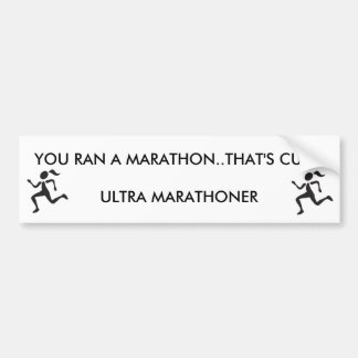 AUTOCOLLANT DE VOITURE RUNNERGIRL, RUNNERGIRL, VOUS AVEZ COURU UN