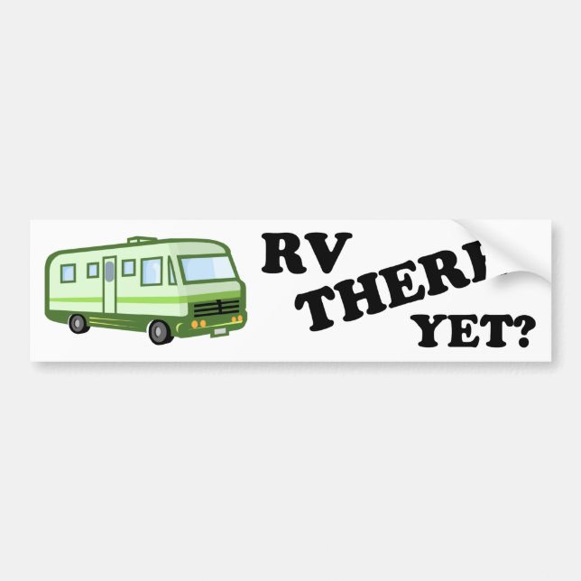 Autocollant De Voiture RV LÀ ENCORE ? (vert) (Devant)