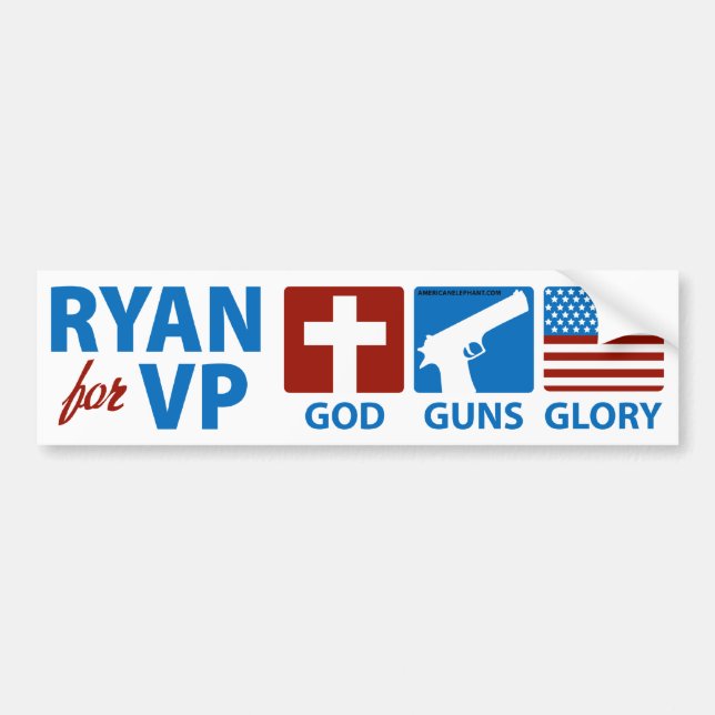 Autocollant De Voiture Ryan pour Dieu de VP lance l'adhésif pour (Devant)