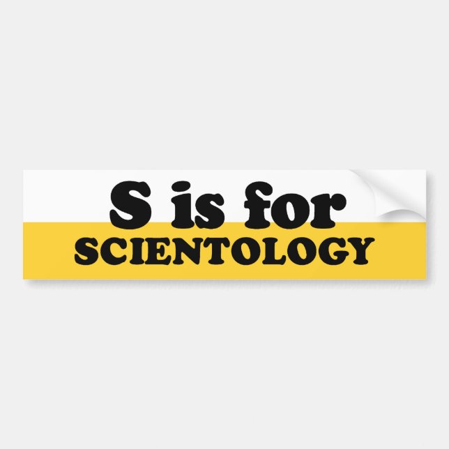 AUTOCOLLANT DE VOITURE S EST POUR LE SCIENTOLOGY (Devant)