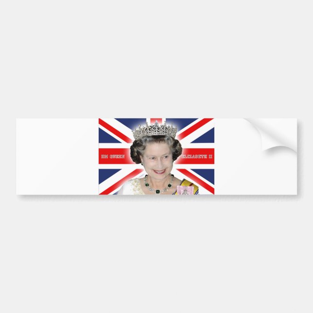 Autocollant De Voiture S.M. la Reine Elizabeth II - pro photo (Devant)