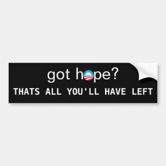 Autocollant De Voiture S-RoundObamaSymbol, obtenu l'espoir ? , C'EST TOUT