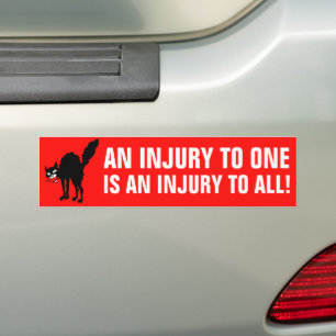 Autocollant De Voiture Sabo-Tabby : Une blessure à tous les Slogan du tra